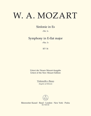 Book cover for Symphony, No. 1 E flat major, KV 16