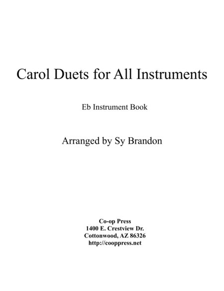 Carol Duets for all Instruments Eb Book image number null