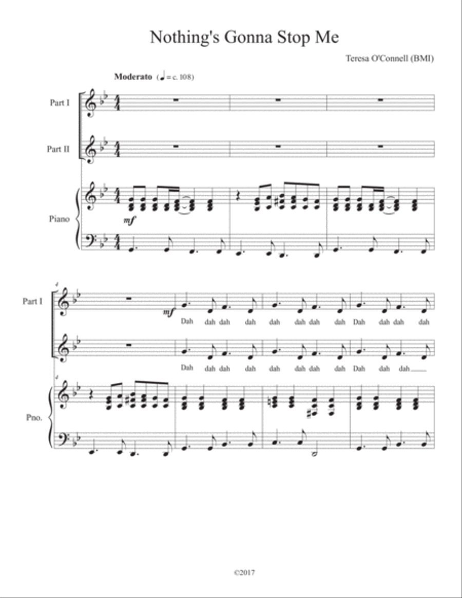 Nothing's Gonna Stop Me for Two-Part Voices SA scores gallery preview page 1