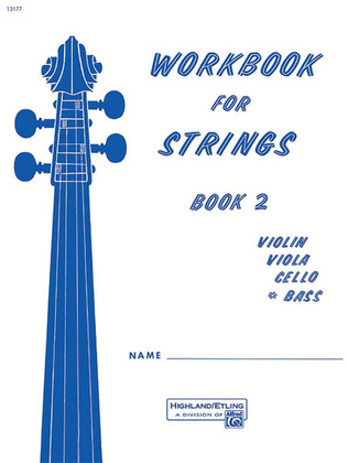 Book cover for Workbook for Strings, Book 2