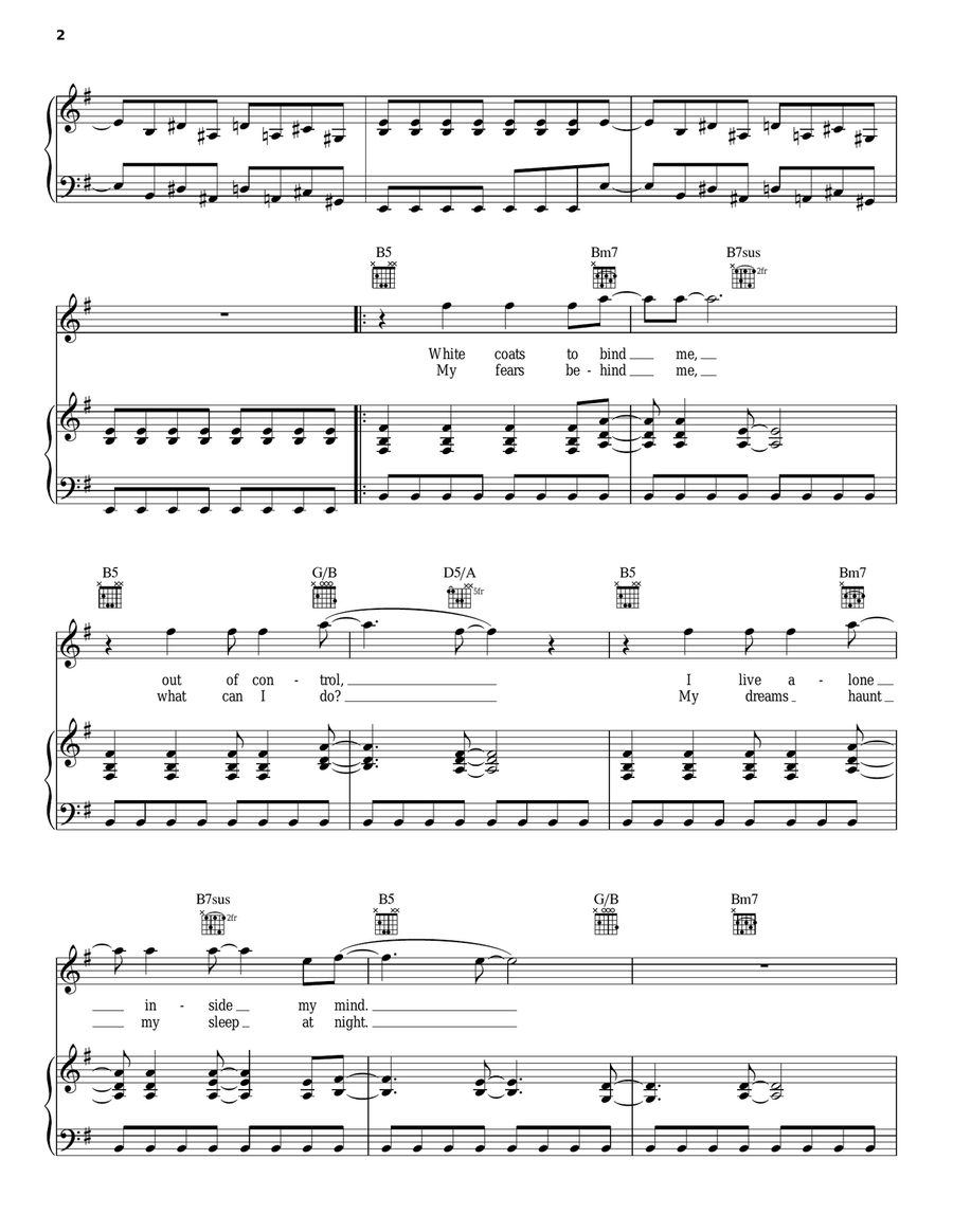 Madhouse Madhouse Piano, Vocal, Guitar scores gallery preview page 2