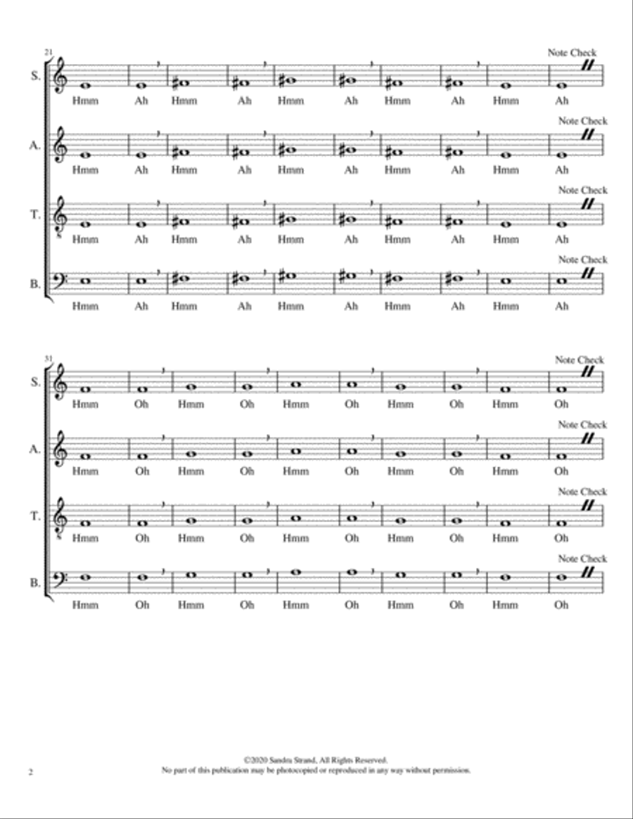 The First Five Minutes: Technique Building for Singers - Level 1 4-Part scores gallery preview page 4