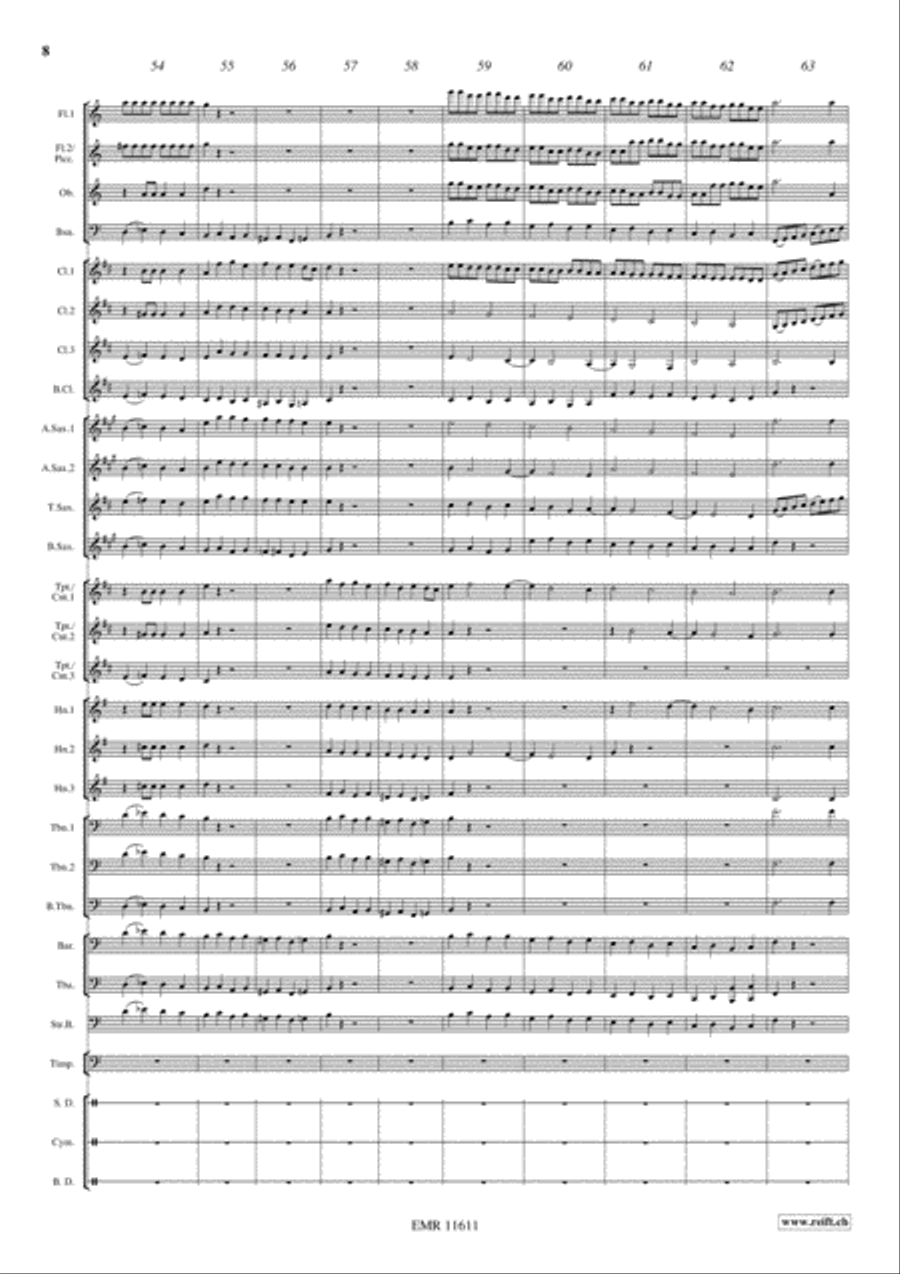 Marche Militaire Francaise Concert Band scores gallery preview page 9