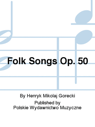 Book cover for Folk Songs Op. 50