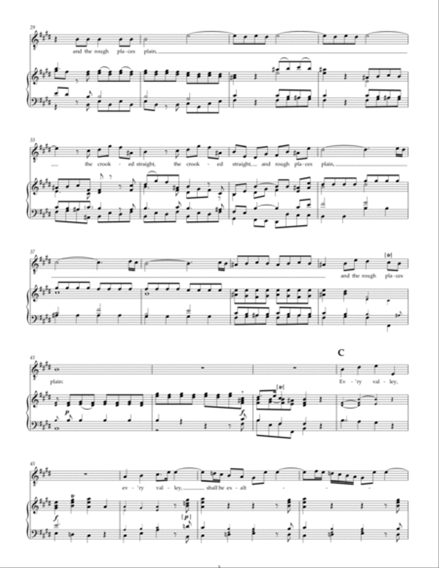 Ev'ry Valley Shall Be Exalted 4-Part scores gallery preview page 3