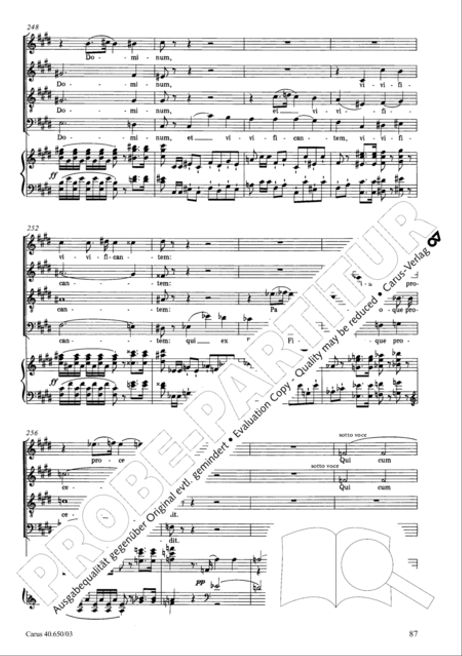 Petite Messe solennelle 4-Part scores gallery preview page 90