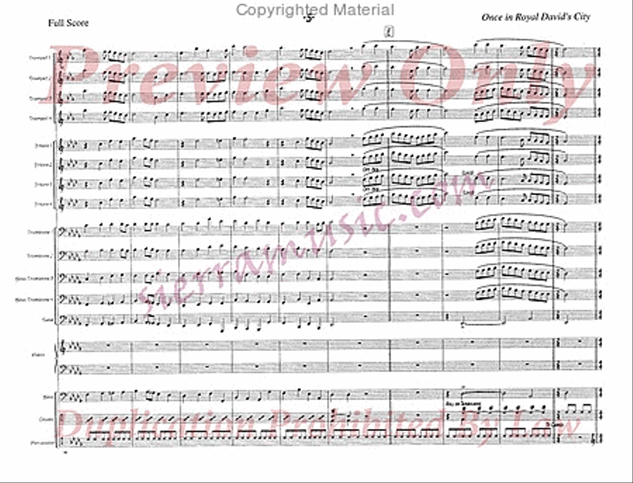 Once In Royal David's City Jazz Ensemble scores gallery preview page 6