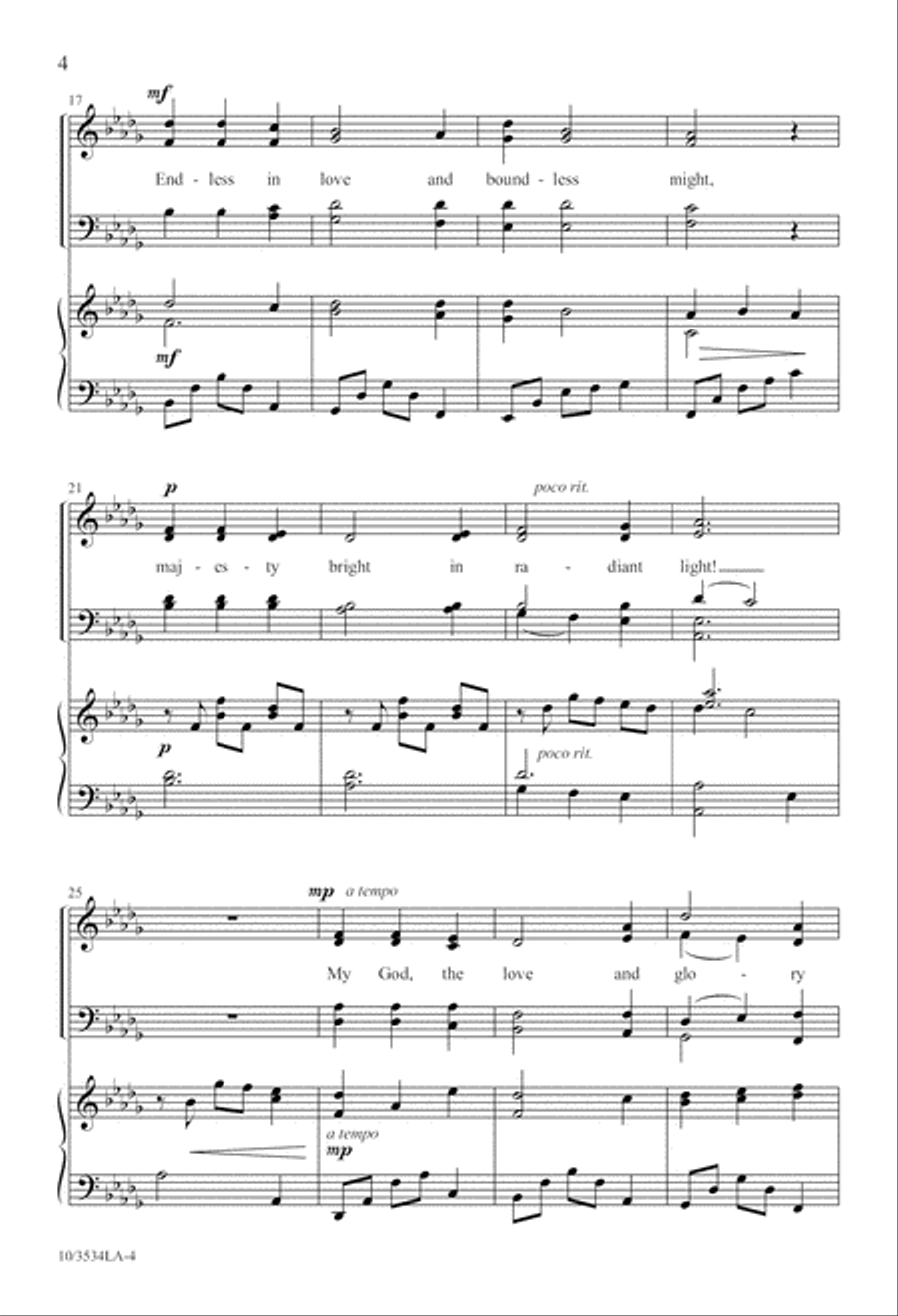 Thy Glory Shines 4-Part scores gallery preview page 4