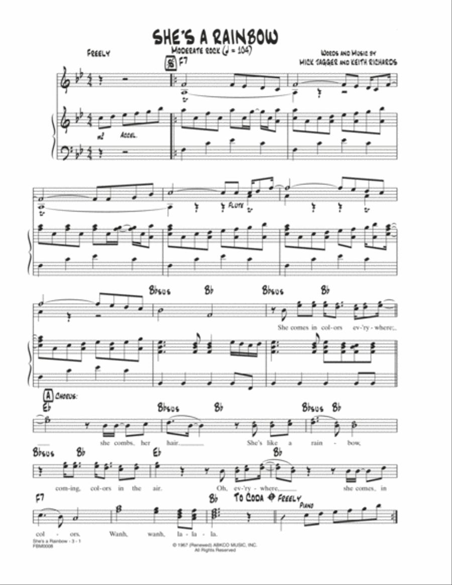 She's a Rainbow School and Community scores gallery preview page 1