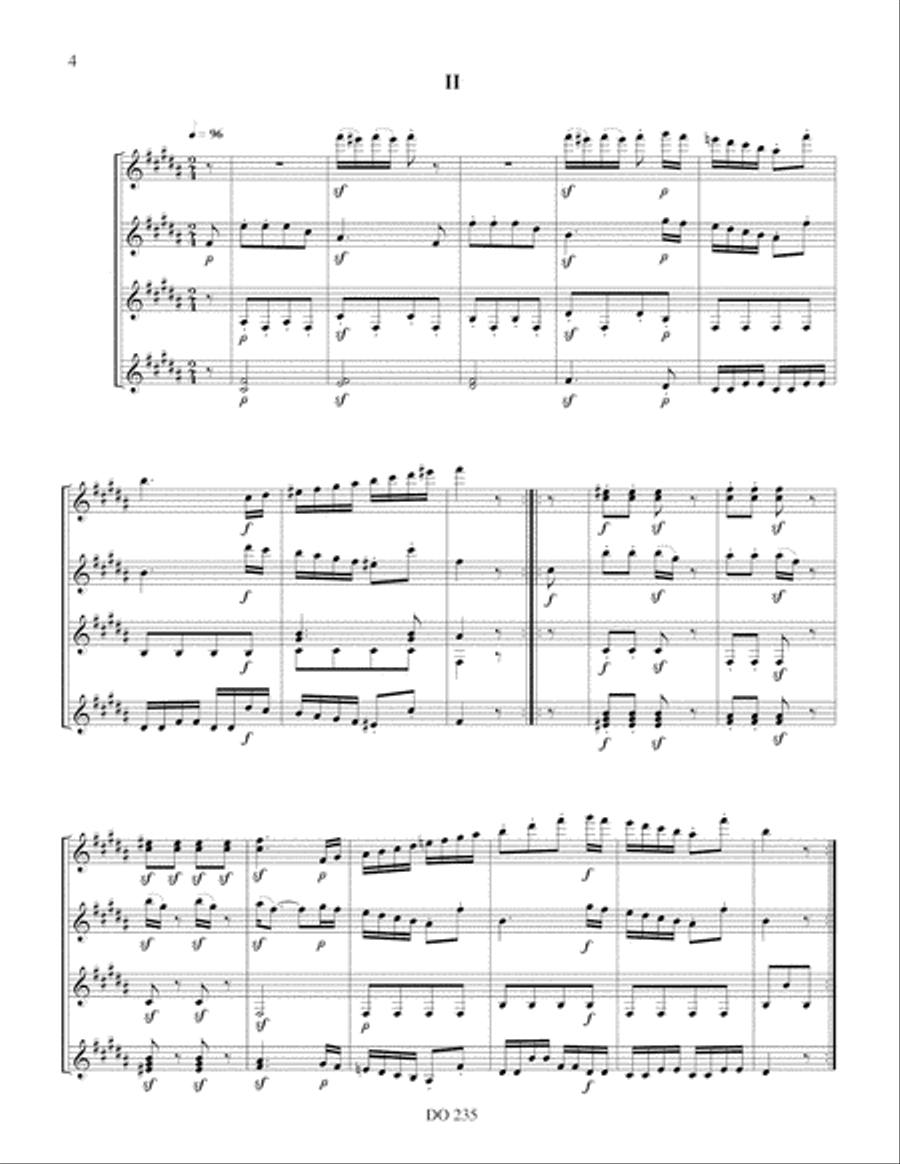 Douze contredanses Guitar Ensemble scores gallery preview page 4