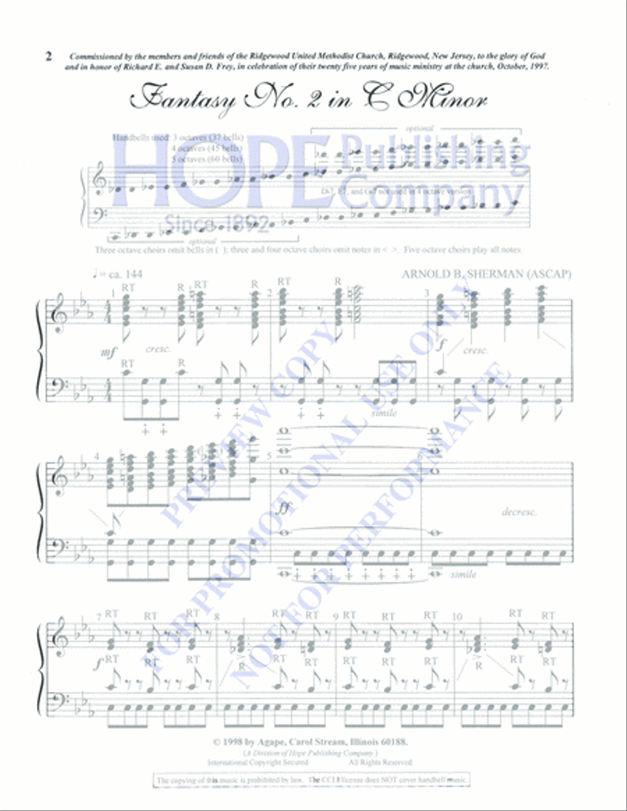 Fantasy No. 2 in C Minor 5-Octaves scores gallery preview page 2