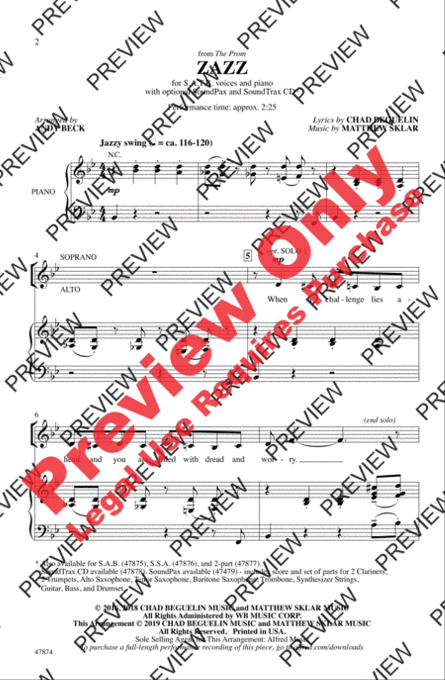 Zazz 4-Part scores gallery preview page 2