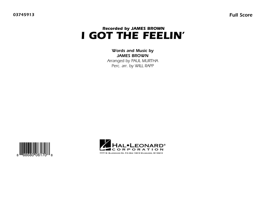 I Got the Feelin' - Conductor Score (Full Score)