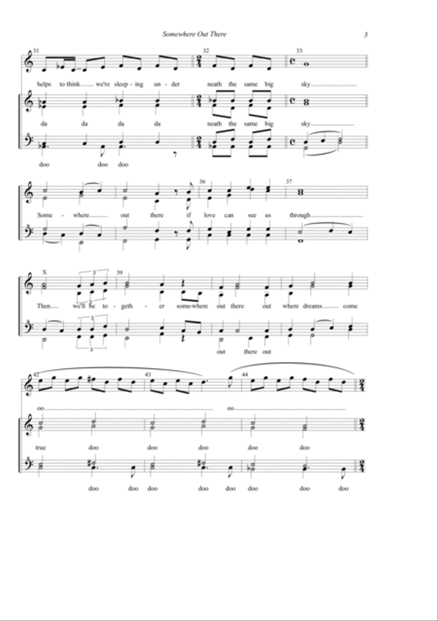 Somewhere Out There SSAA scores gallery preview page 3