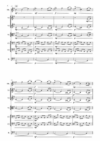 Lament ("Doina") -- vocal miniature arranged for oboe and string quintet (two violins, viola, two ce image number null
