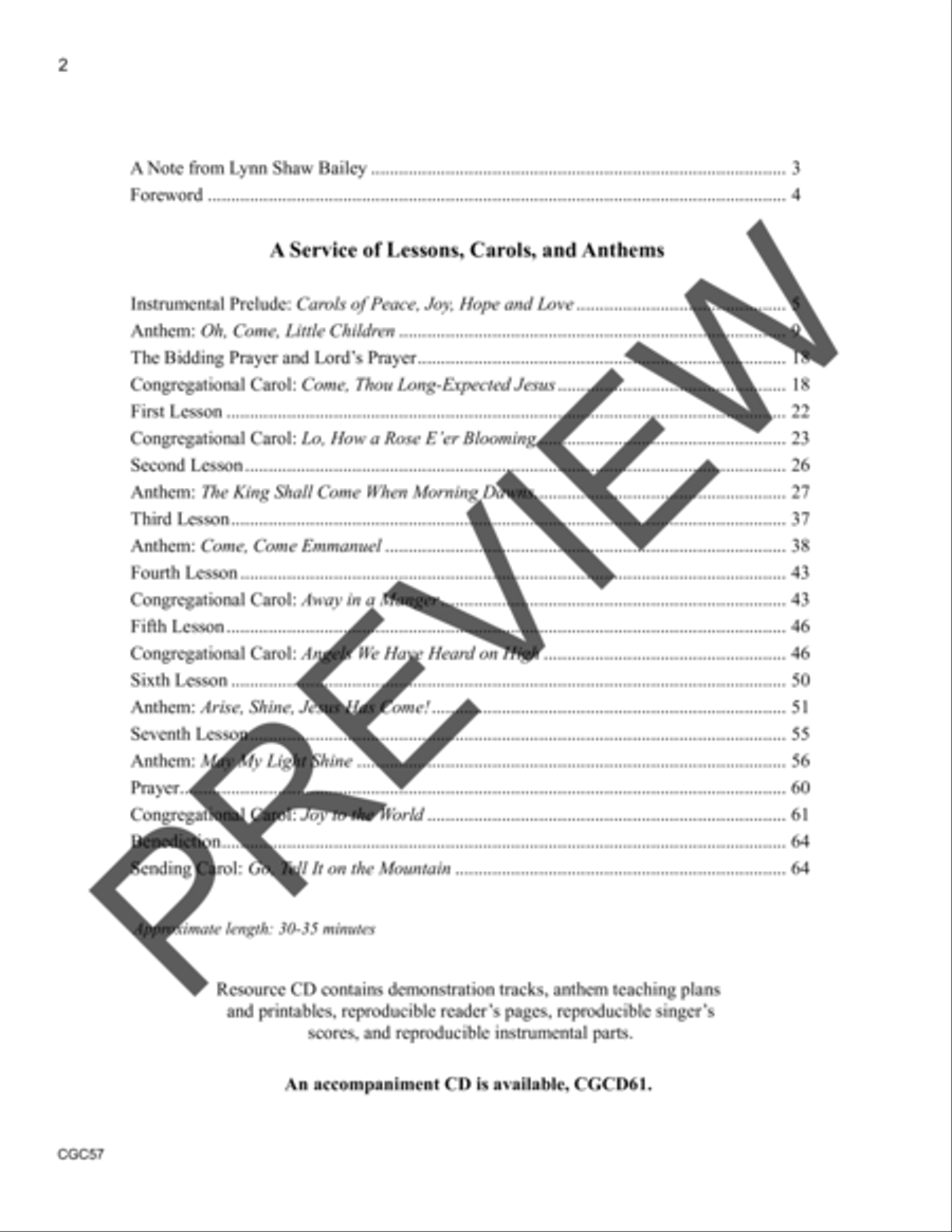 Come to the Manger Accompaniment Recording Unison Choir scores gallery preview page 2