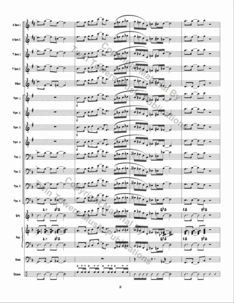 Rock Modern Ode Rock Modern Ode Jazz Ensemble scores gallery preview page 14