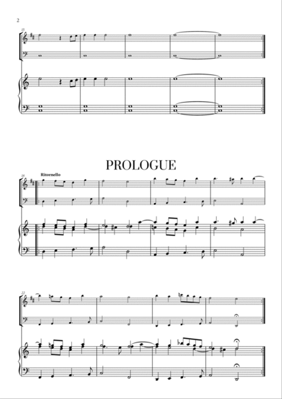Monteverdi - l'Orfeo favola in musica SV 318 for Trumpet in Bb, Cello and Piano Trumpet Duet scores gallery preview page 2