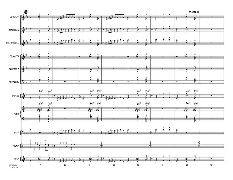 So What - Full Score Jazz Ensemble scores gallery preview page 4