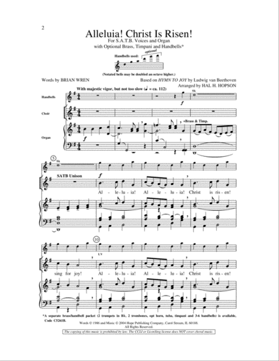 Alleluia! Christ Is Risen! 4-Part scores gallery preview page 2