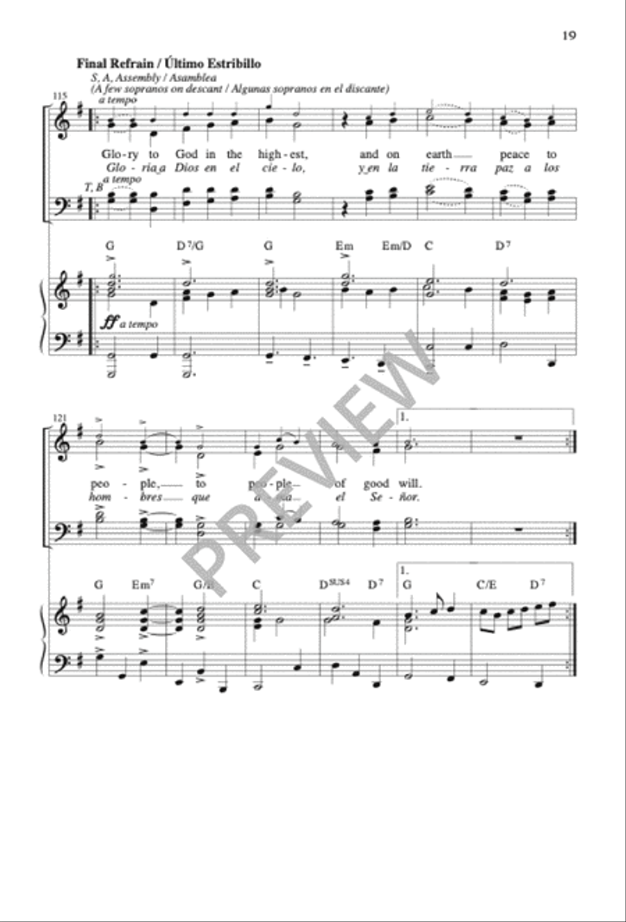 Mass of the Sun of Justice / Misa Sol de Justicia 4-Part scores gallery preview page 20