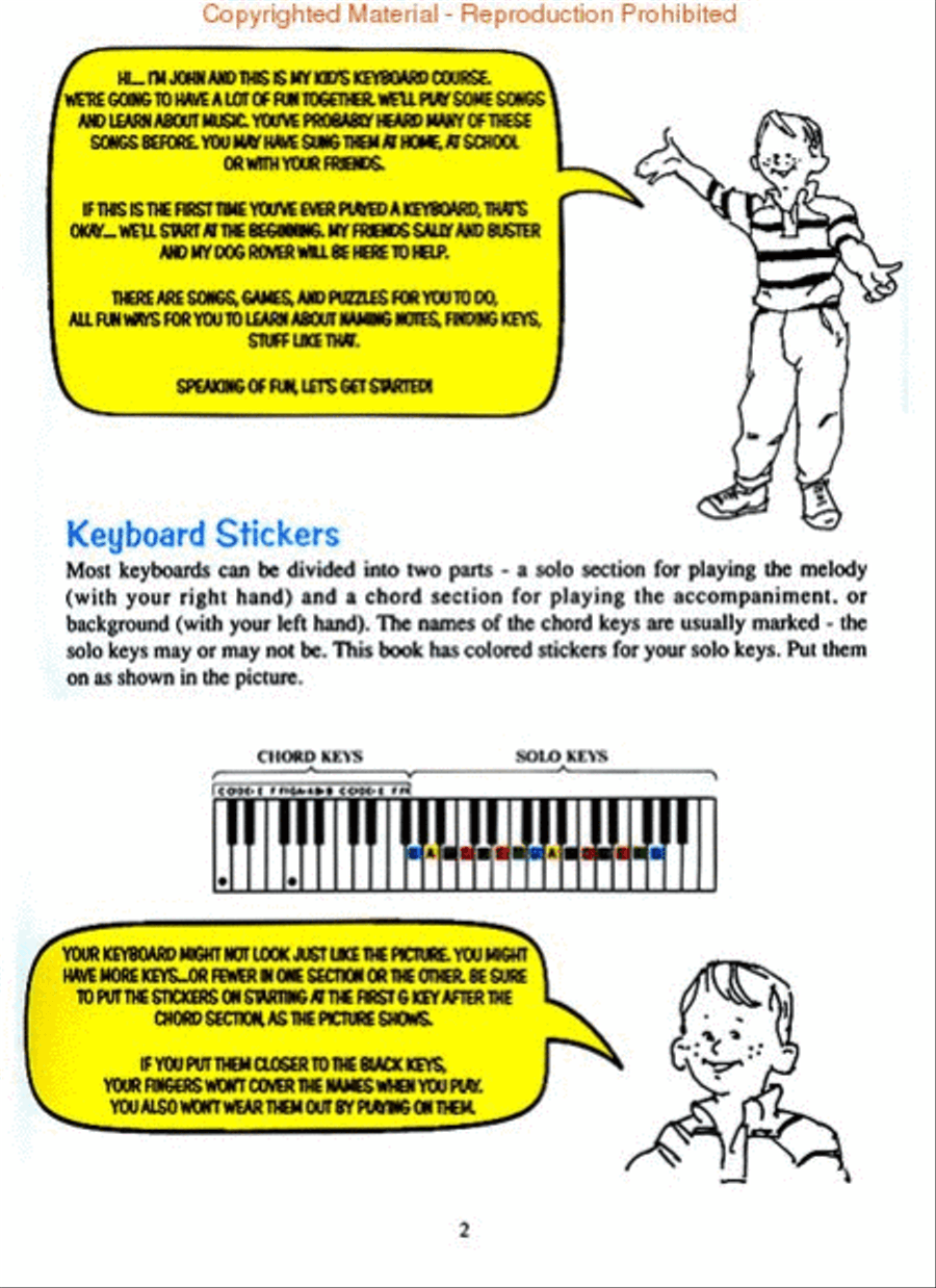 Kid's Keyboard Course – Book 1 Electronic Keyboard scores gallery preview page 2