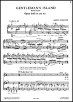 Joseph Horovitz: Gentleman's Island (Vocal Score)