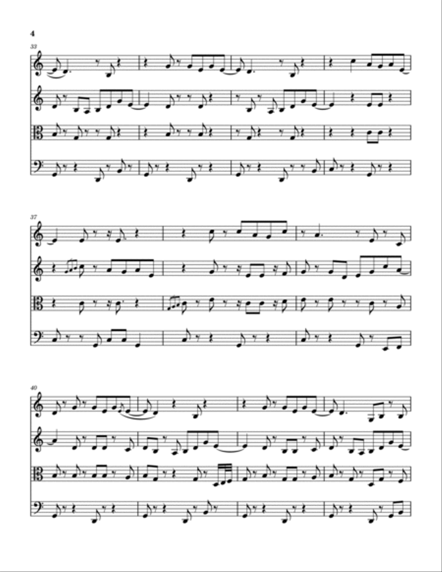 Winchester Cathedral String Quartet scores gallery preview page 5