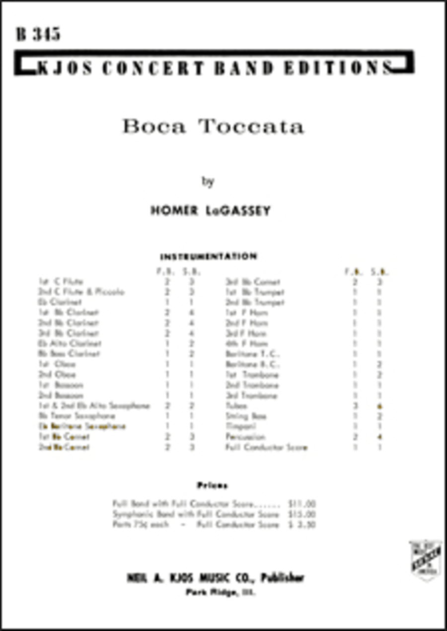 Boca Toccata - Score Concert Band scores gallery preview page 1