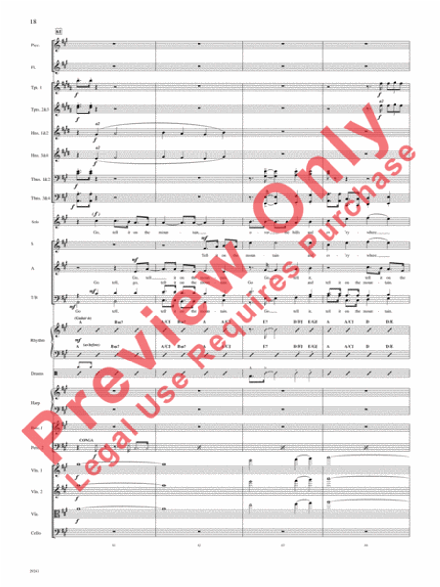 Go, Tell It on the Mountain Choir scores gallery preview page 18