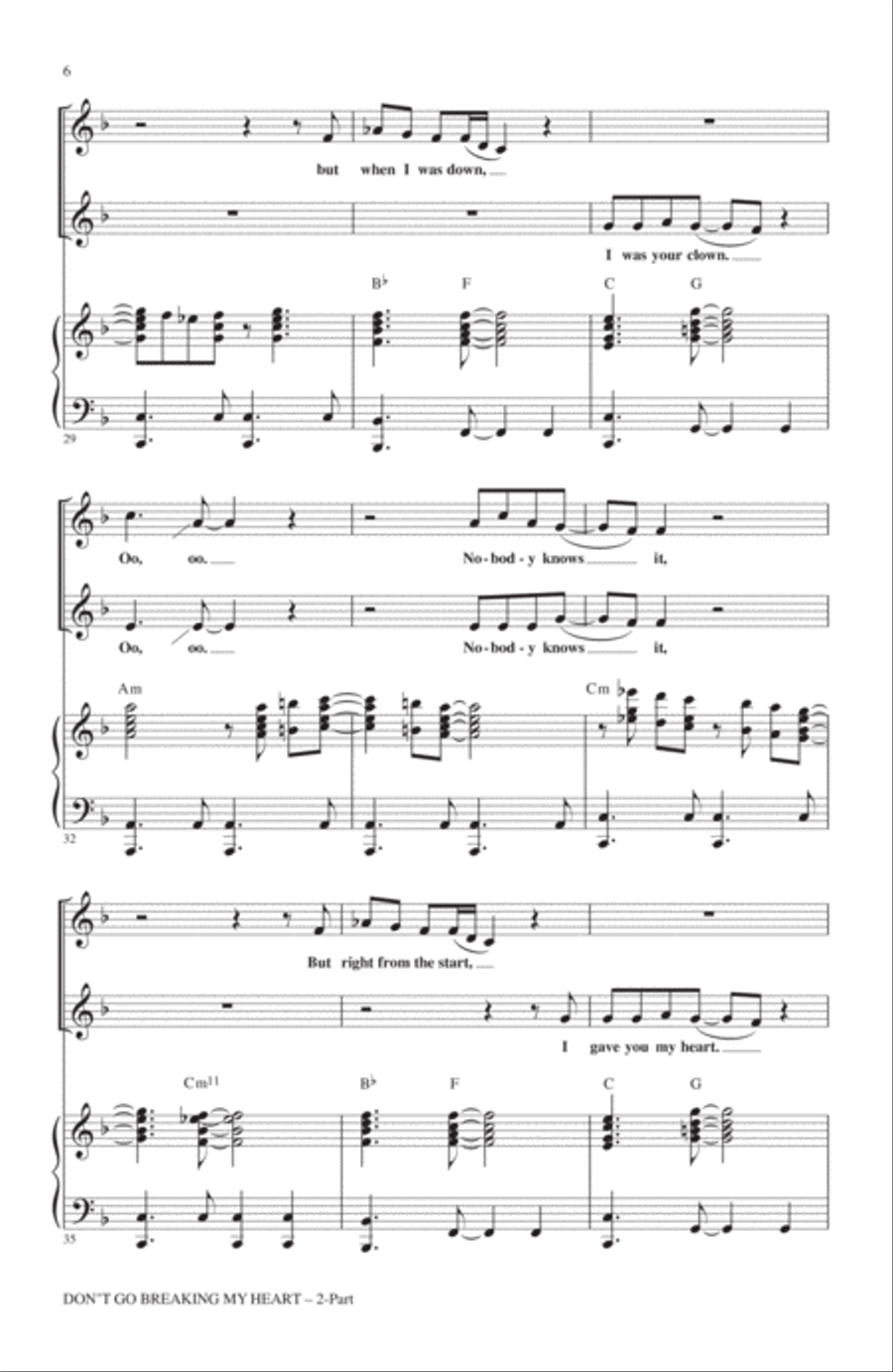 Don't Go Breaking My Heart (arr. Mark Brymer) 2-Part scores gallery preview page 4