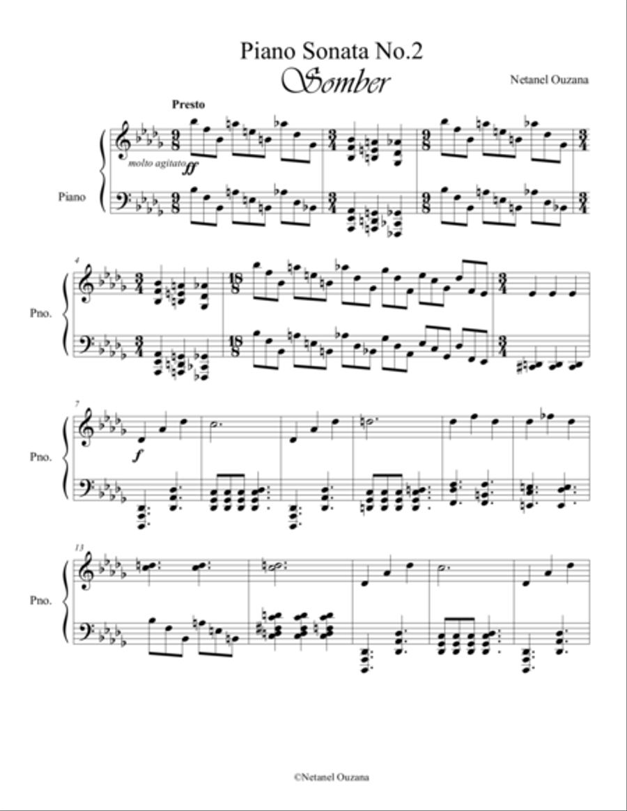 Piano Sonata No.2 Piano Sonata No.2 Piano Solo scores gallery preview page 1
