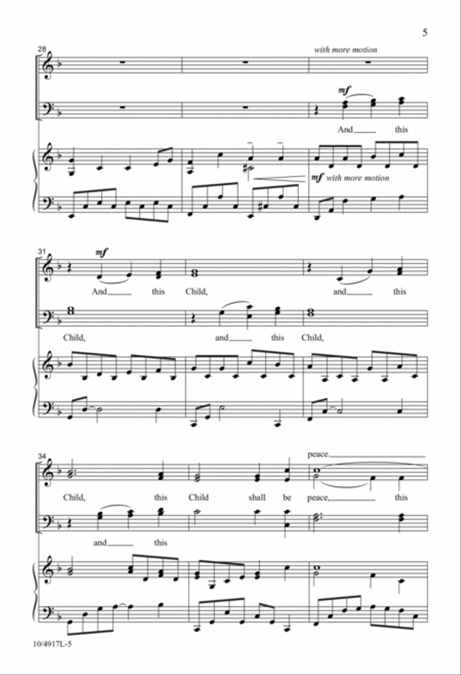 A Child Is Born 4-Part scores gallery preview page 5