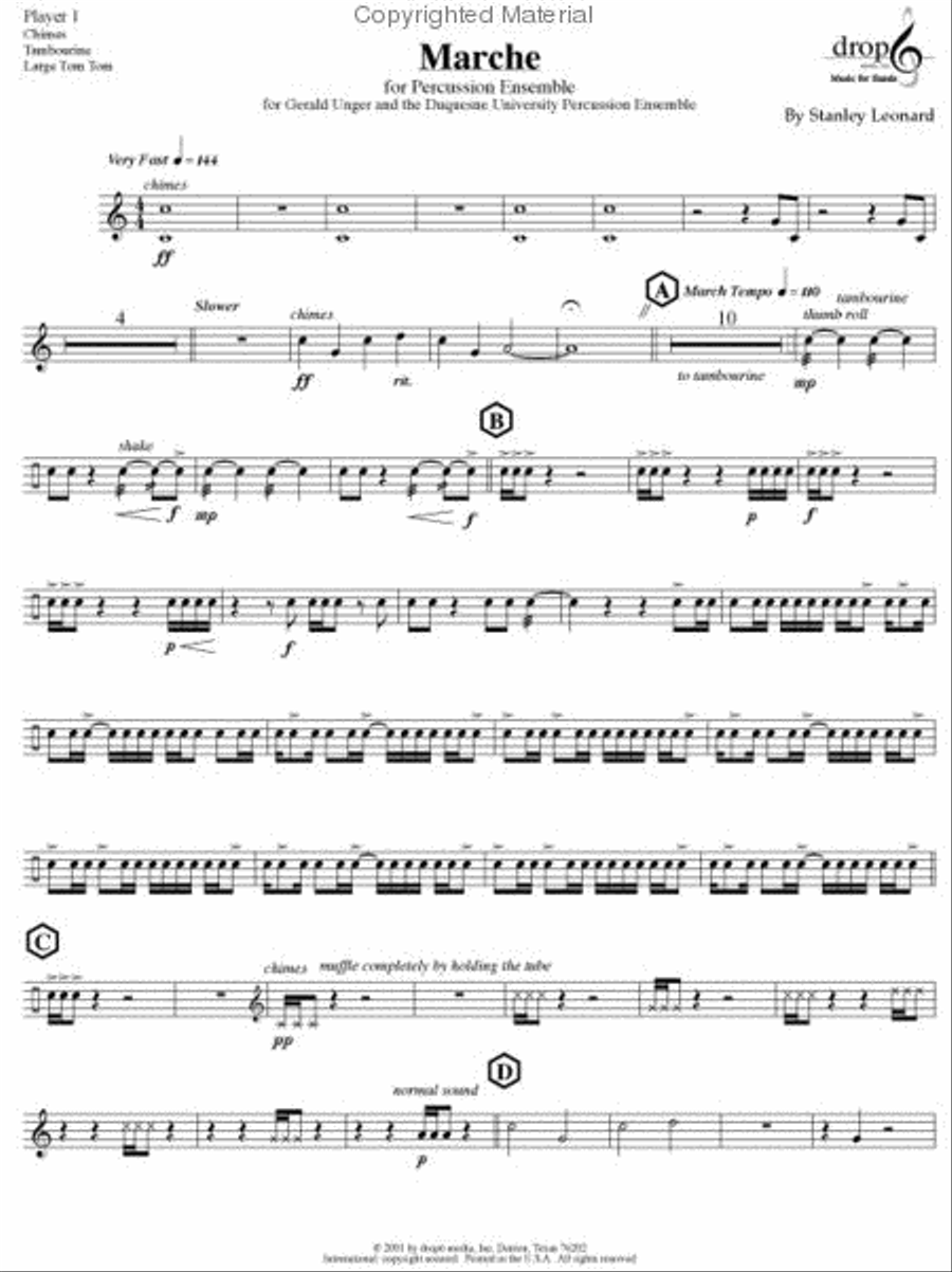 Marche Marche Percussion Ensemble scores gallery preview page 3