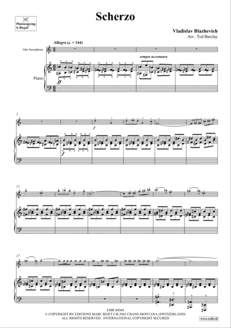 Scherzo Scherzo Alto Saxophone scores gallery preview page 4