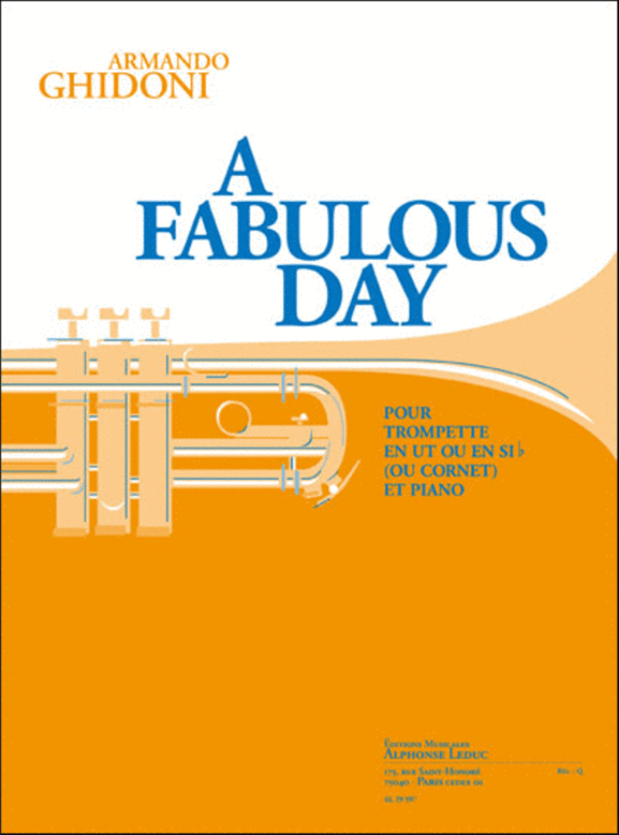 A Fabulous Day (cycle 1) Pour Trompette En Ut Ou En Si B (ou Cornet) Et Piano Cornet scores gallery preview page 1