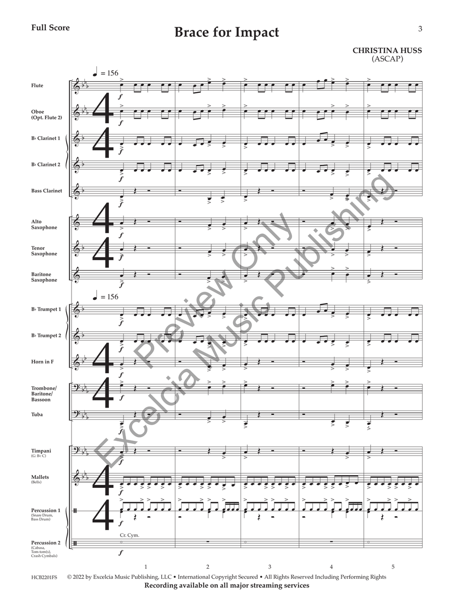 Brace for Impact Concert Band scores gallery preview page 4