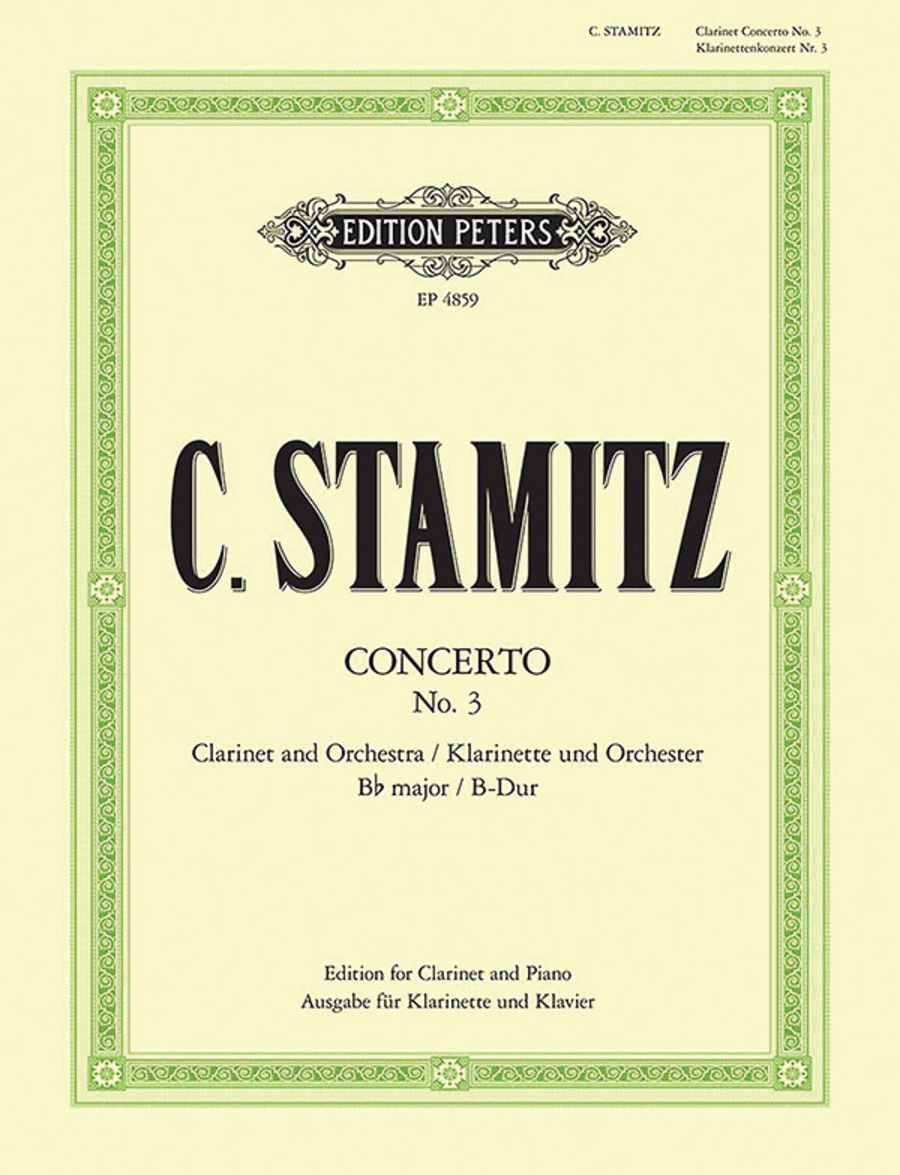 Clarinet Concerto No. 3 B-Flat Clarinet scores gallery preview page 1
