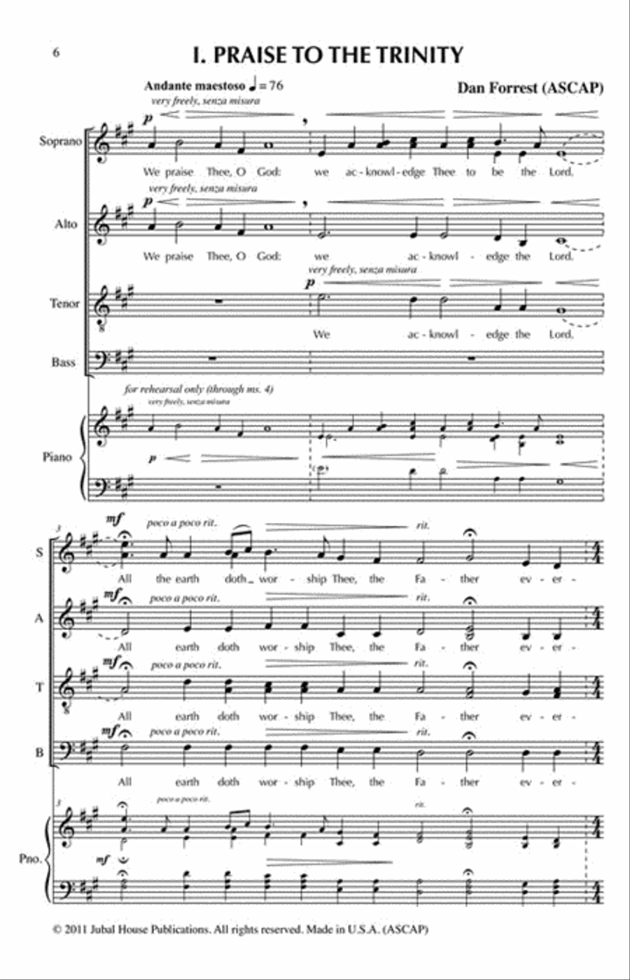Te Deum 4-Part scores gallery preview page 2