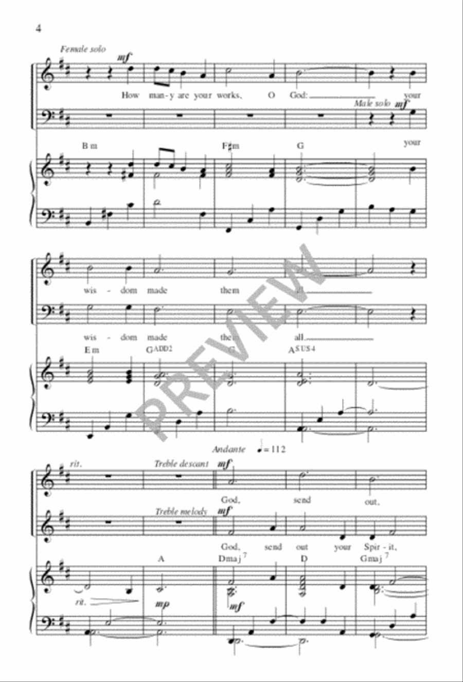 God, Send Out Your Spirit 4-Part scores gallery preview page 5