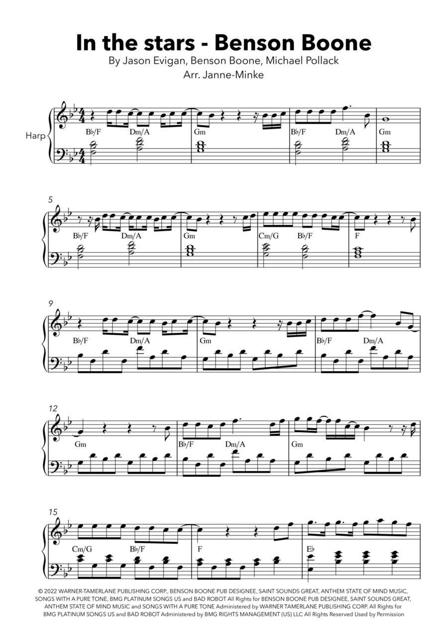 In The Stars Harp scores gallery preview page 1