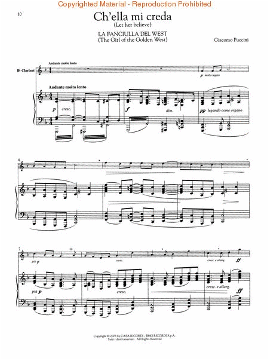 Play Puccini Play Puccini Clarinet Solo scores gallery preview page 3