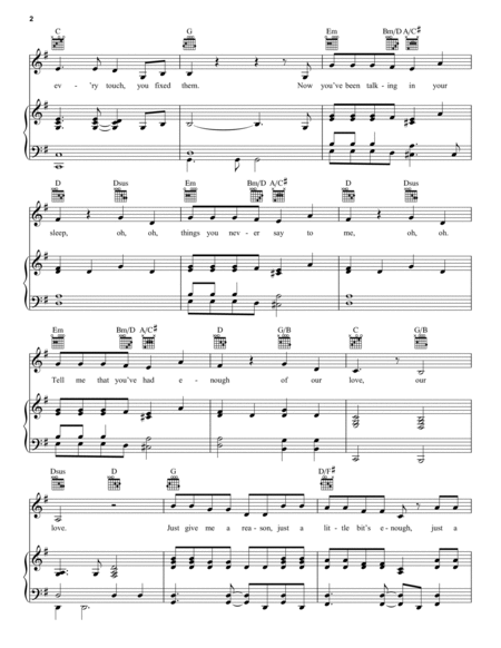 Just Give Me A Reason by Pink Piano, Vocal, Guitar - Digital Sheet Music