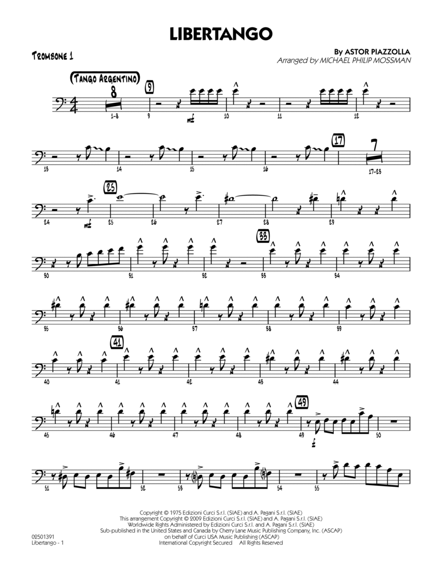 Libertango - Trombone 1