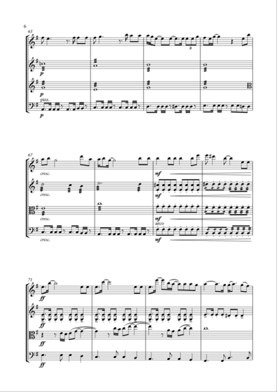 Skyfall String Quartet scores gallery preview page 6