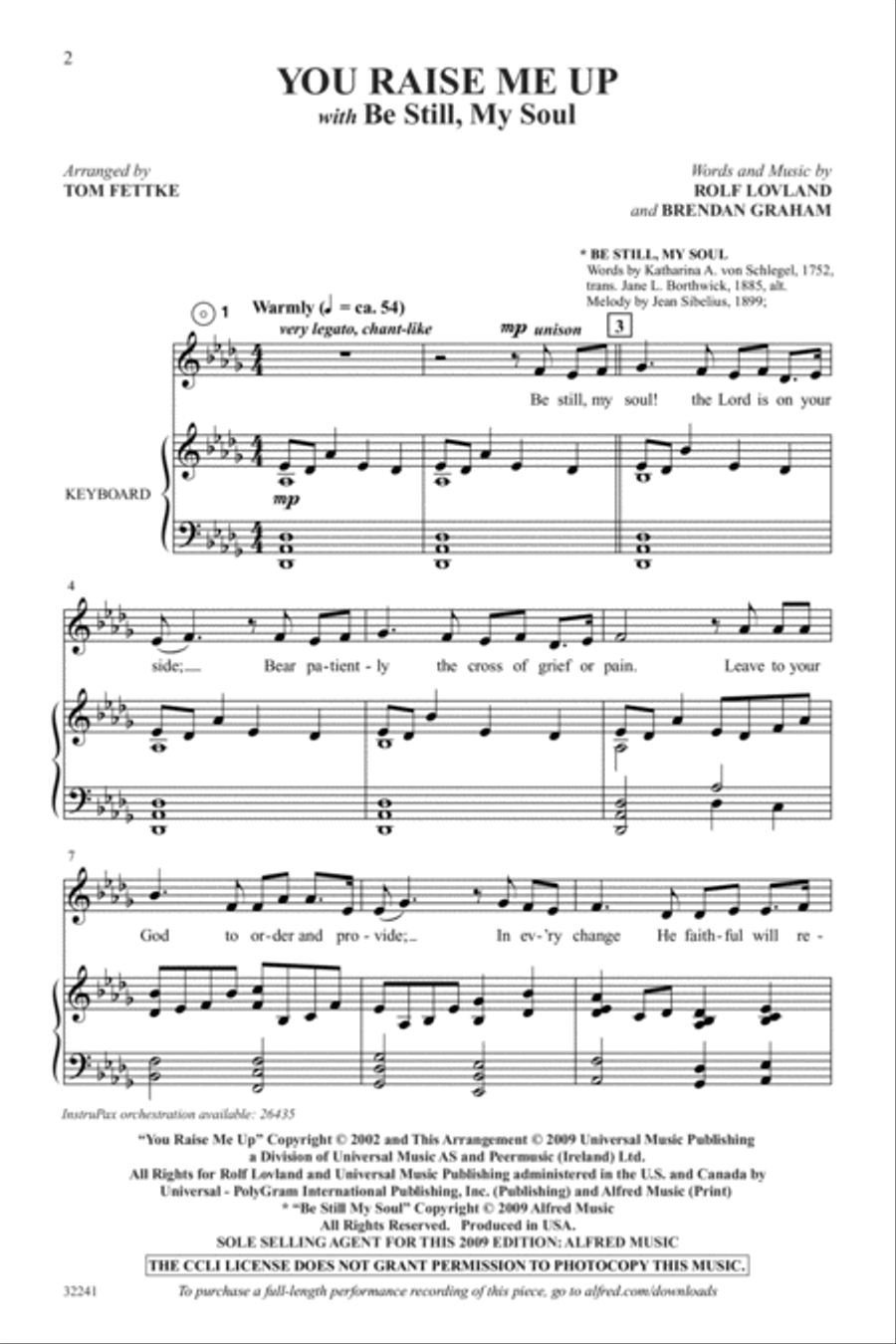 You Raise Me Up Women's Choir scores gallery preview page 3