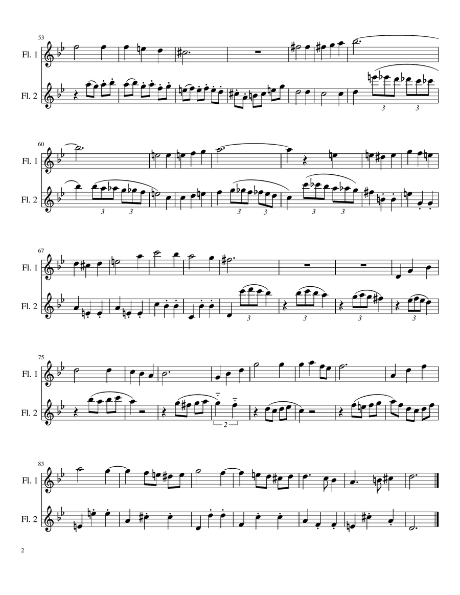 Merry-go-round Of Life Flute Duet scores gallery preview page 2