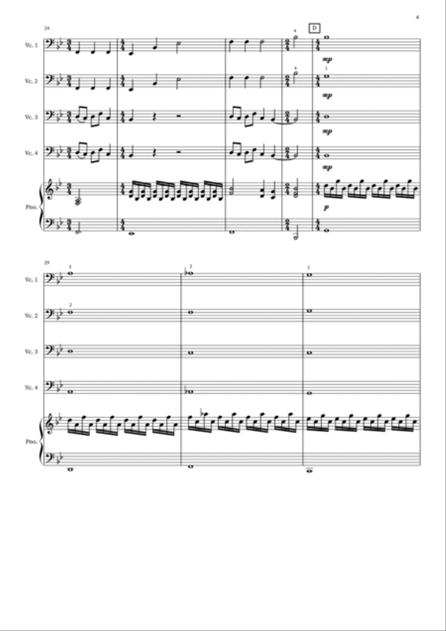 Somewhere Only We Know Piano Solo scores gallery preview page 4