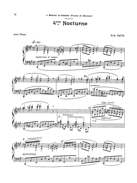 Satie: Fourth Nocturne