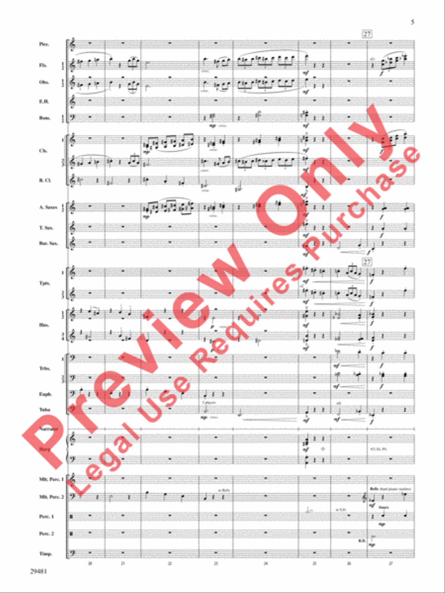 Casey at the Bat Concert Band scores gallery preview page 6